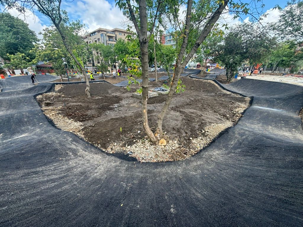 asfaltarea terenului pump track dridu